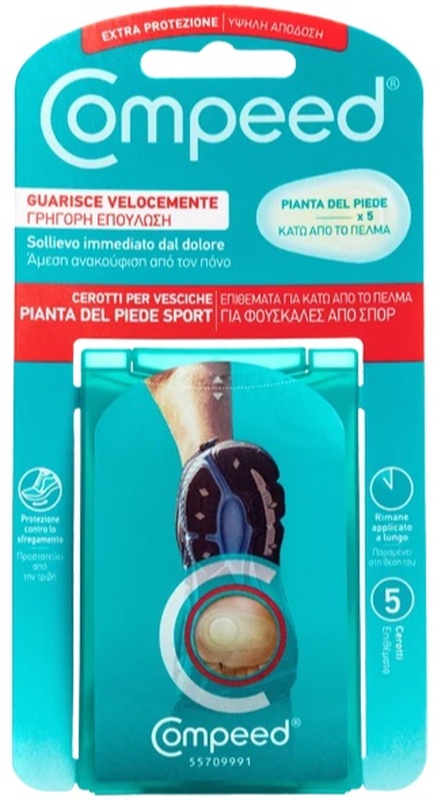 COMPEED CEROTTI PER VESCICHE PIANTA PIEDE SPORT 5 PEZZI - farmaidea24.com