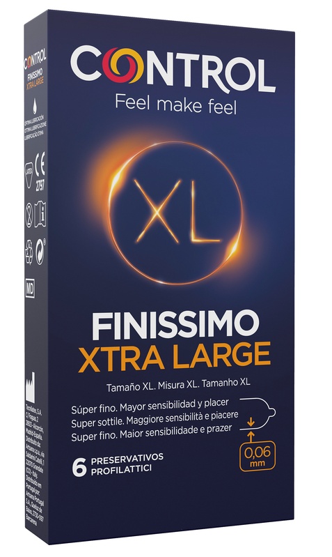 CONTROL FINISSIMO XTRA LARGE 6 PEZZI - farmaidea24.com
