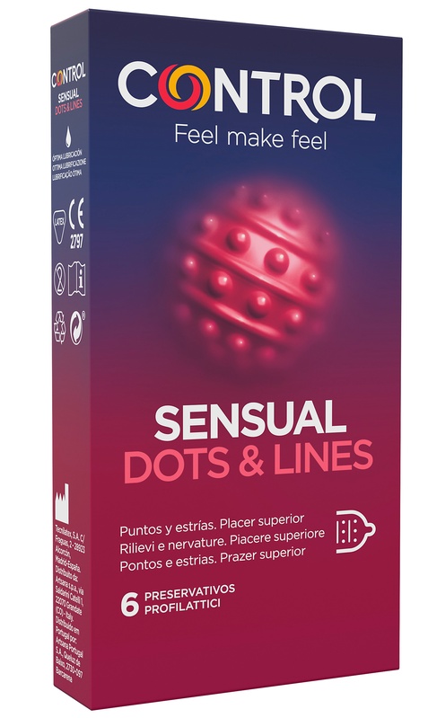 CONTROL SENSUAL DOTS&LINES 6 PEZZI - farmaidea24.com