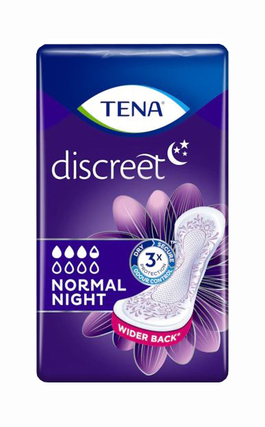 ASSORBENTE TENA DISCREET NORMAL NIGHT 10 PEZZI - farmaidea24.com