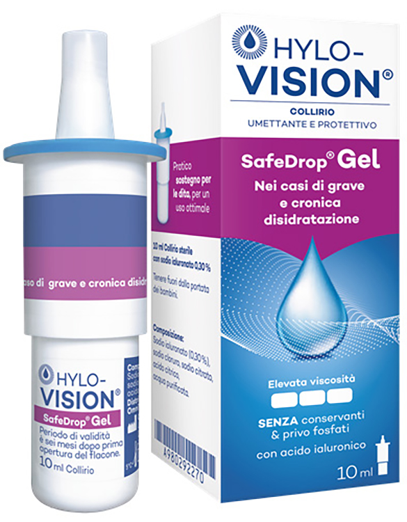 HYLOVISION SAFE DROP GEL 0,3% COLLIRIO UMETTANTE E PROTETTIVO 10 ML - farmaidea24.com