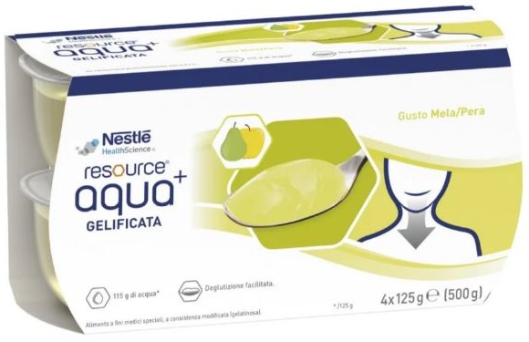 RESOURCE AQUA ACQUA GELIFICATA+APPLEPEAR CUP 6 4X125 G - farmaidea24.com