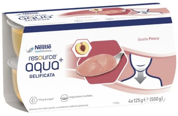 RESOURCE AQUA ACQUA GELIFICATA+PEACH CUP 6 4X125 G - farmaidea24.com