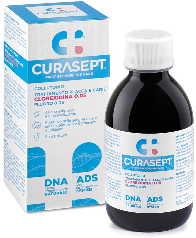 CURASEPT COLLUTORIO 0,05 ADS + DNA 200 ML - farmaidea24.com