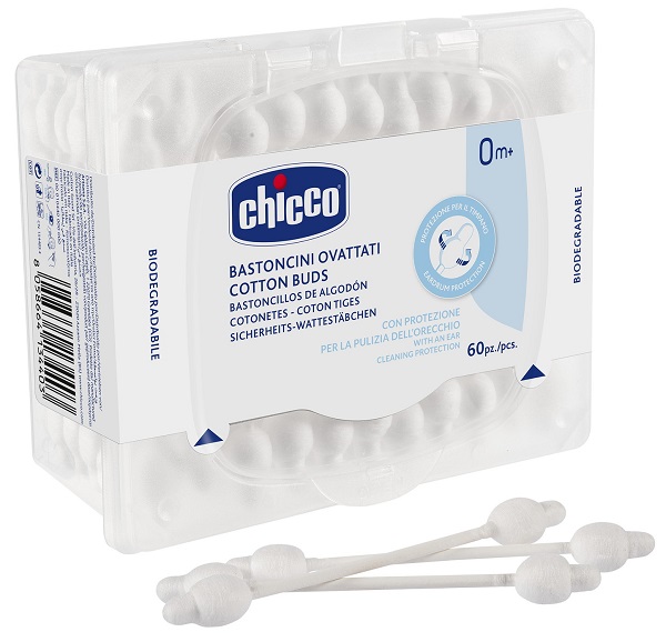 CHICCO BASTONCINI COTONATI 60 PEZZI - farmaidea24.com