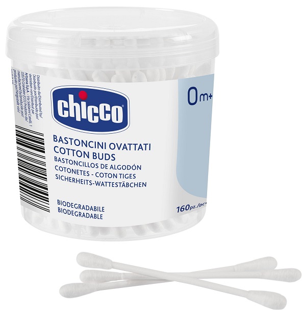 CHICCO BASTONCINI COTONATI 160 PEZZI - farmaidea24.com