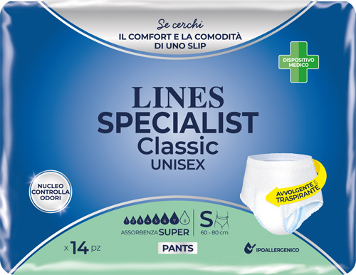 PANNOLONE A MUTANDA LINES SPECIALIST CLASSIC PANTS SUPER S 14 PEZZI - farmaidea24.com