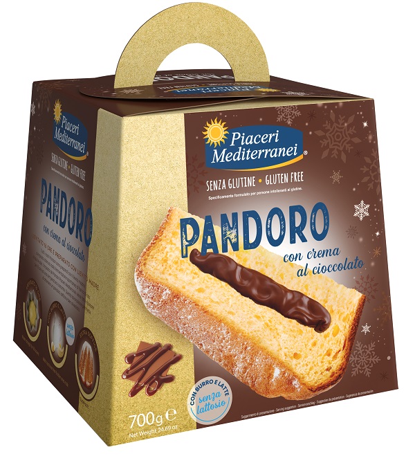 PIACERI MEDITERRANEI PANDORO CREMA AL CIOCCOLATO 700 G - farmaidea24.com