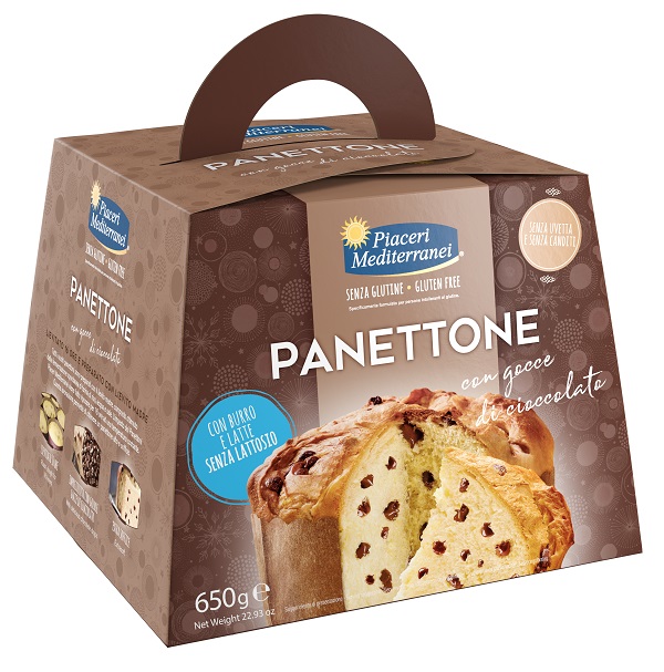 PIACERI MEDITERRANEI PANETTONE GOCCE DI CIOCCOLATO 650 G - farmaidea24.com