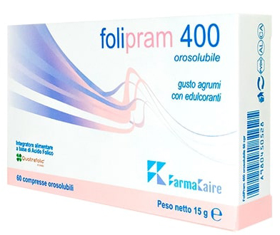 FOLIPRAM 400 60 COMPRESSE OROSOLUBILI GUSTO AGRUMI - farmaidea24.com