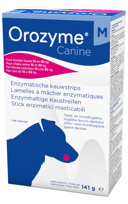 OROZYME CANINE STRISCE ENZIMATICHE MASTICABILI PER CANI DI TAGLIA MEDIA - farmaidea24.com