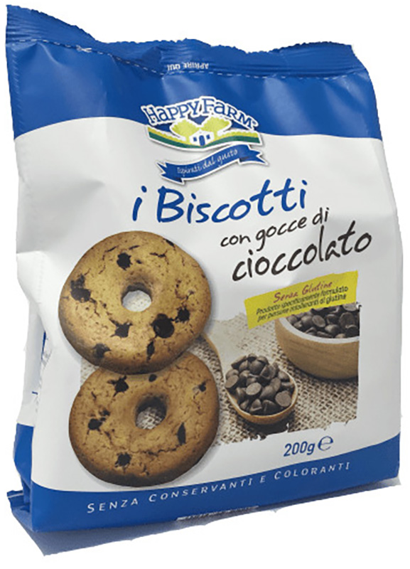 HAPPY FARM BISCOTTI GOCCE CIOCCOLATO 200 G - farmaidea24.com