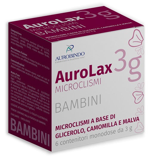 MICROCLISMI PER BAMBINI AUROLAX 6 CONTENITORI 3 G - farmaidea24.com