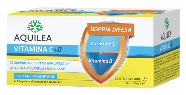 AQUILEA VITAMINA C+D 28 BUSTINE STICK - farmaidea24.com
