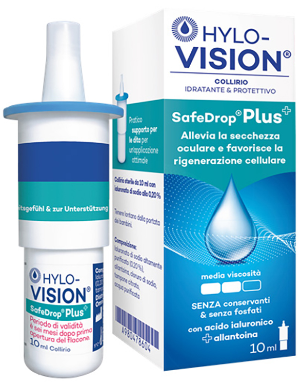 HYLOVISION SAFE DROP PLUS COLLIRIO IDRATANTE E PROTETTIVO 10 ML - farmaidea24.com