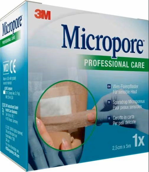 CEROTTO IN CARTA MICROPORE SURGICAL TAPE TAN M5X25MM - farmaidea24.com