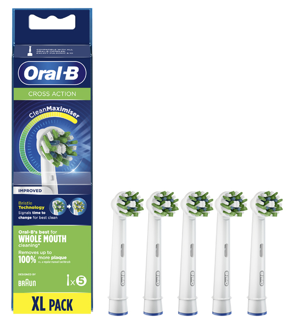 ORALB CROSS ACTION EB50 TESTINE PER SPAZZOLINO ELETTRICO 5 PEZZI - farmaidea24.com