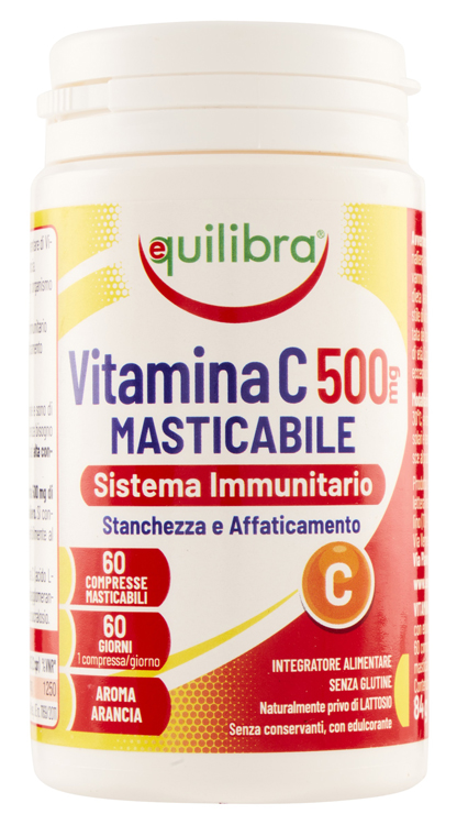 VITAMINA C 500MG MASTICABILE SISTEMA IMMUNITARIO 60 COMPRESSE - farmaidea24.com