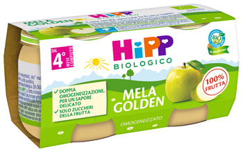 HIPP BIO OMOGENEIZZATO MELA GOLDEN 2 X 80 G - farmaidea24.com