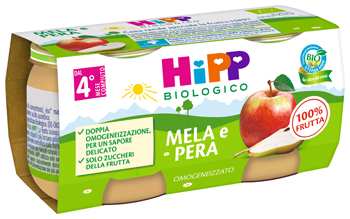 HIPP OMOGENEIZZATO MELA/PERA 2 X 80 G - farmaidea24.com