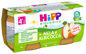 HIPP BIO OMOGENEIZZATO ALBICOCCA/MELA 2X80 G - farmaidea24.com