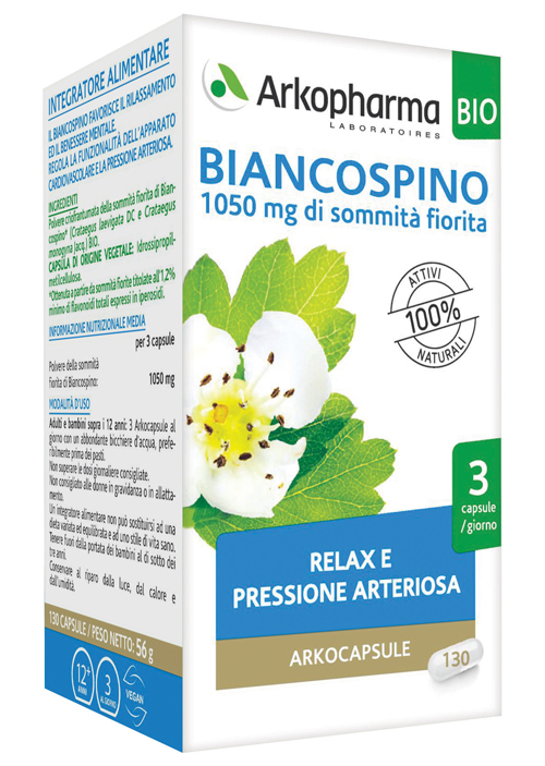 ARKO CAPSULE BIANCOSPINO BIO 130 CAPSULE - farmaidea24.com