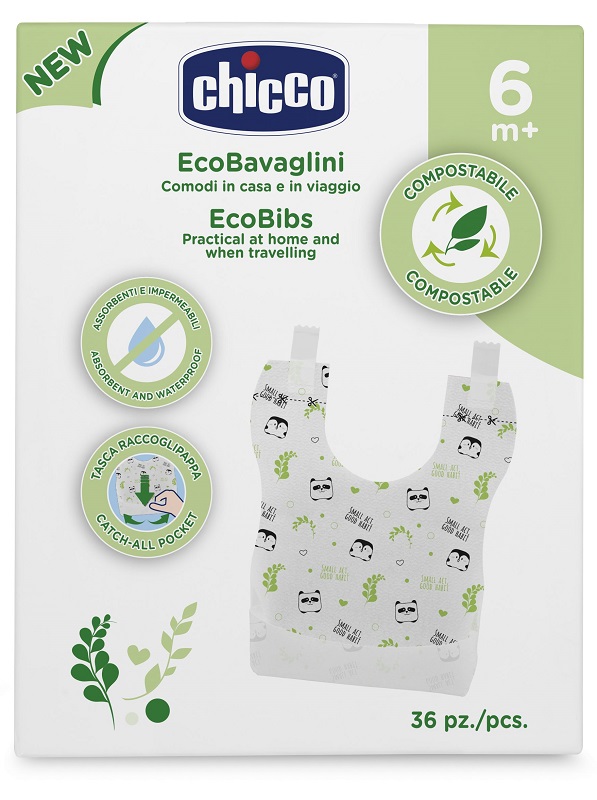 CHICCO BAVAGLINI MONOUSO COMPOSTABILI 36 PEZZI - farmaidea24.com