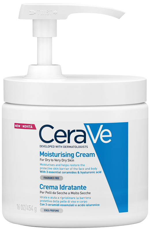 CERAVE CREMA IDRATANTE PER PELLI DA SECCHE A MOLTO SECCHE 454 G PUMP - farmaidea24.com