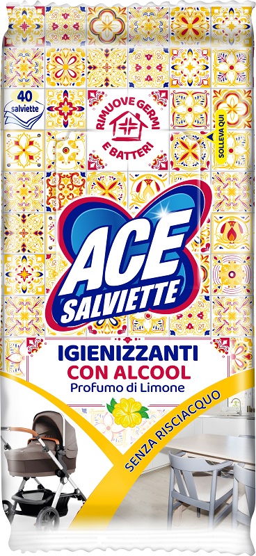 ACE SALVIETTE IGIENIZZANTI SGRASSANTI 40 PEZZI - farmaidea24.com