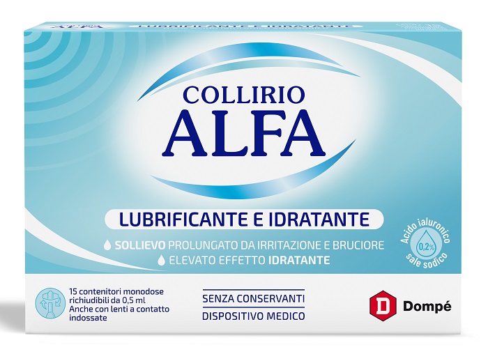 COLLIRIO ALFA LUBRIFICANTE/IDRATANTE 15 FIALE MONODOSE - farmaidea24.com