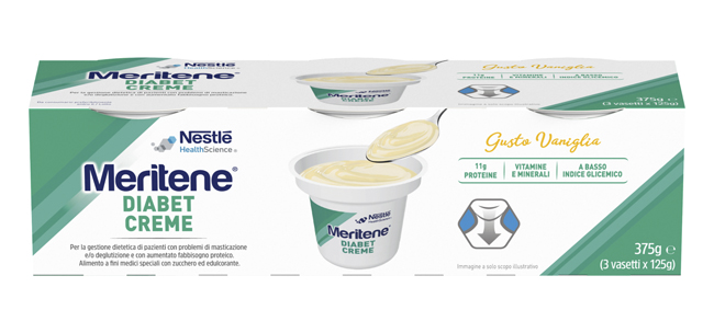 MERITENE DIABET CREME VANIGLIA 3 X 125 G - farmaidea24.com