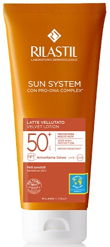 RILASTIL SUN SYSTEM PHOTO PROTECTION TERAPY SPF 50+ LATTE VELLUTANTE 200 ML - farmaidea24.com