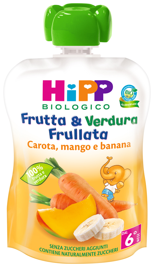 HIPP BIO FRUTTA & VERDURA CAROTA MANGO BANANA 90 G - farmaidea24.com