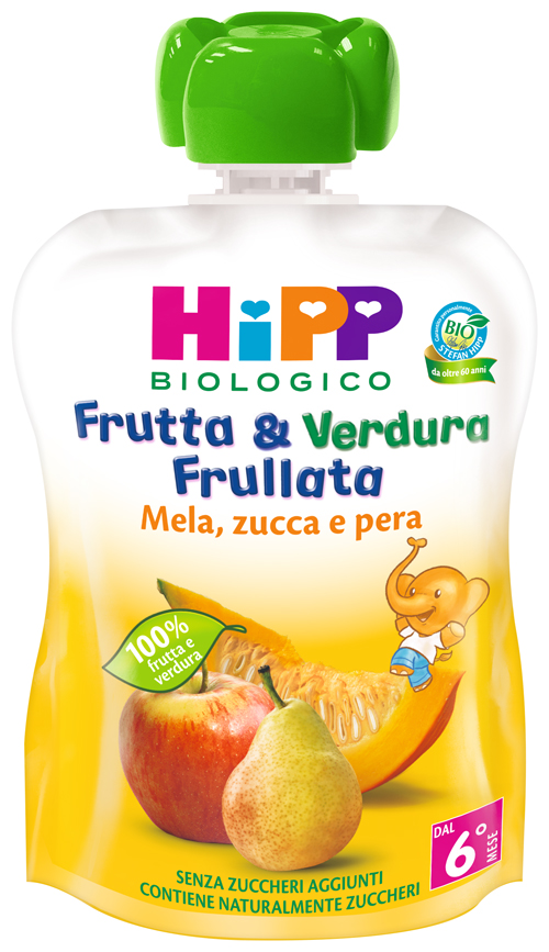HIPP BIO FRUTTA & VERDURA MELA PERA ZUCCA 90 G - farmaidea24.com