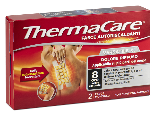 FASCIA AUTORISCALDANTE VERSATILE THERMACARE XL 2 PEZZI - farmaidea24.com