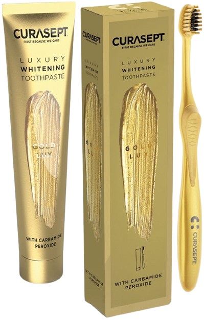 CURASEPT GOLD LUXURY WHITENING DENTIFRICIO 75 ML - farmaidea24.com