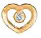 ORECCHINI HEART GOLDEN SOLITAIRE SWAROVSKI 9 MM - farmaidea24.com