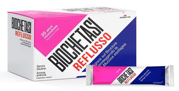 BIOCHETASI REFLUSSO 20 STICK AROMA ARANCIA - farmaidea24.com