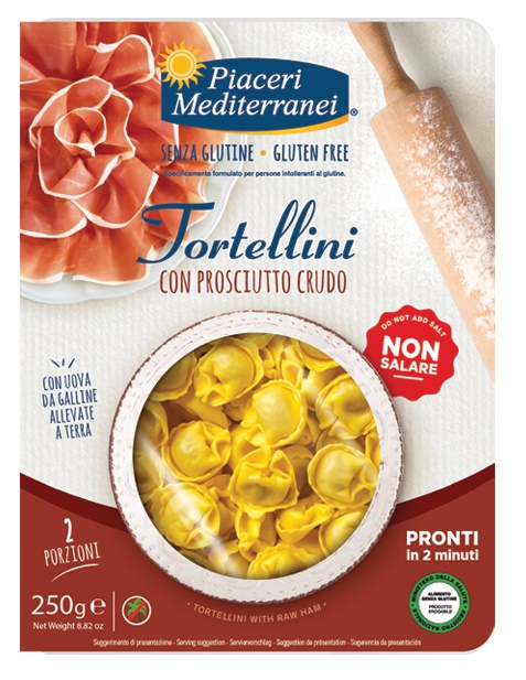 PIACERI MEDITERRANEI TORTELLINI PROSCIUTTO 250 G - farmaidea24.com