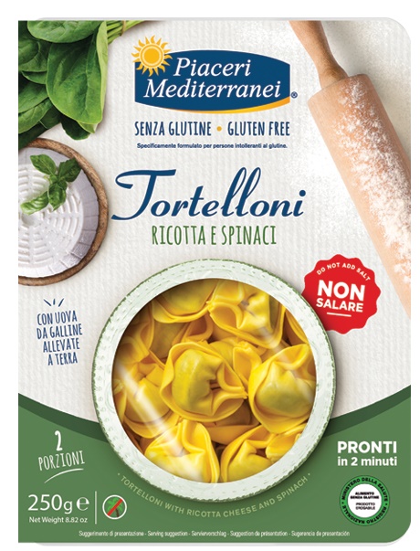 PIACERI MEDITERRANEI TORTELLONI RICOTTA SPINACI 250 G - farmaidea24.com