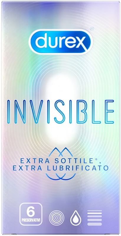 DUREX INVISIBLE EXTRA LUBRIFICATO 6 PEZZI - farmaidea24.com