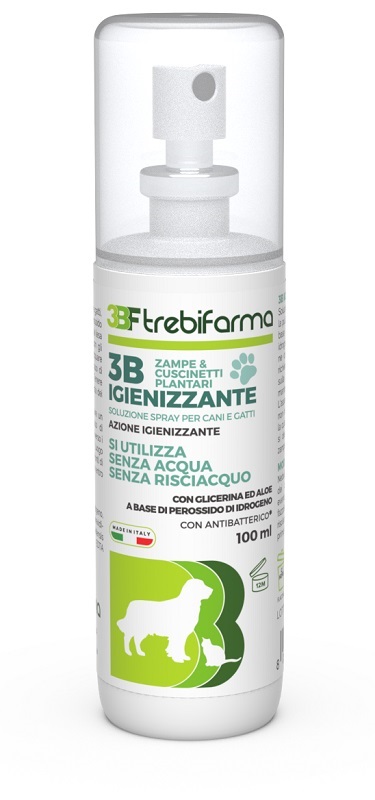 3B IGIENIZZANTE ZAMPE CANI GATTI FLACONE SPRAY 100 ML - farmaidea24.com