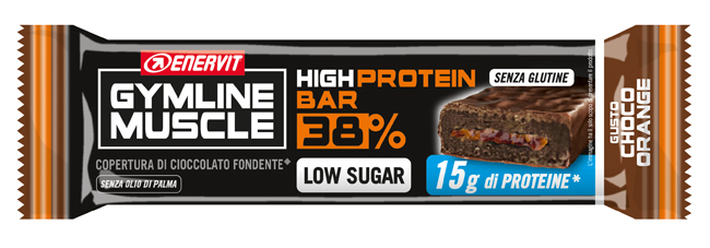 ENERVIT GYMLINE PROTEIN BAR 38% BARRETTA CIOCCOLATO-ARANCIA 40 G - farmaidea24.com