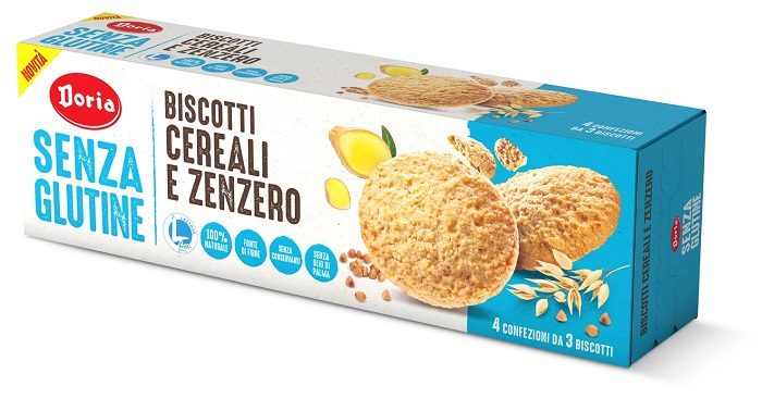 DORIA BISCOTTI CEREALI-ZENZERO 4X37,5 G - farmaidea24.com