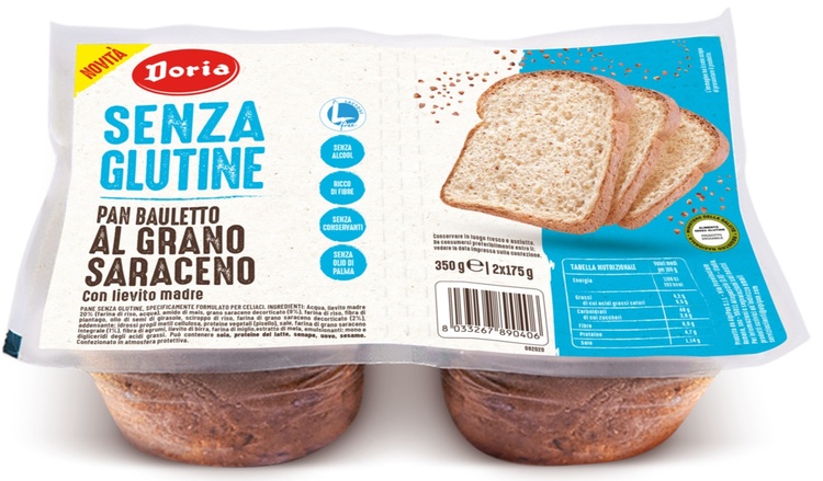 DORIA PAN BAULETTO GRANO SARACENO 2 PEZZI DA 175 G - farmaidea24.com