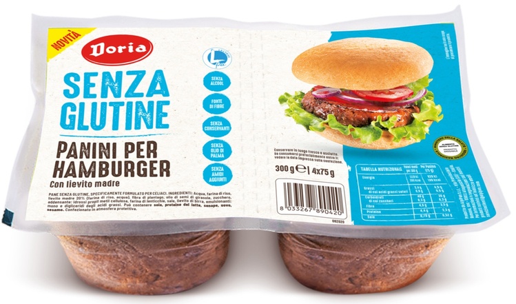 DORIA PANINI HAMBURGER 4X75 G - farmaidea24.com