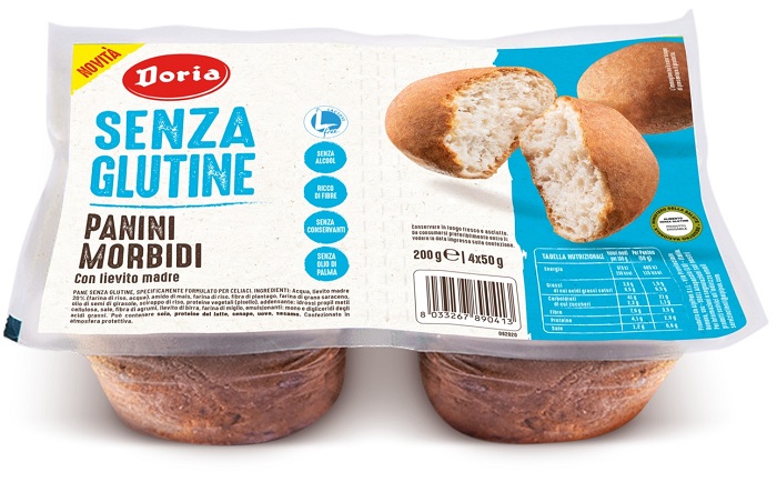 DORIA PANINI MORBIDI 4 PEZZI DA 50 G - farmaidea24.com