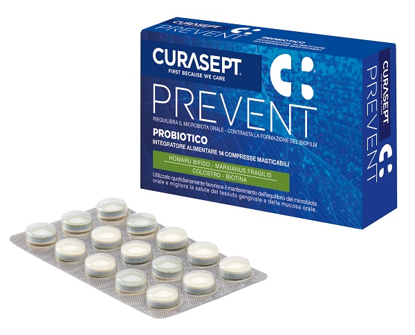 CURASEPT PREVENT PROBIOTICO 14 COMPRESSE MASTICABILI - farmaidea24.com