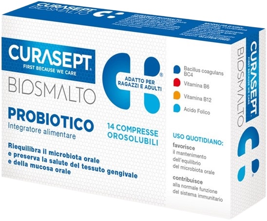 CURASEPT BIOSMALTO PROBIOTICO 14 COMPRESSE - farmaidea24.com