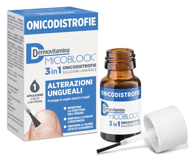 DERMOVITAMINA MICOBLOCK 3 IN 1 ONICODISTROFIE ALTERAZIONI UNGUEALI 7 ML - farmaidea24.com